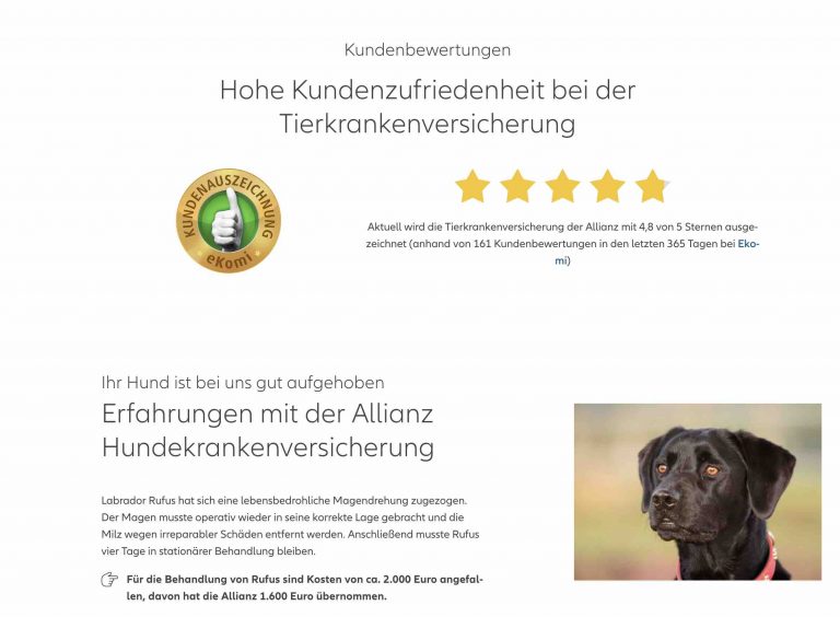 Erfahrungen Hundeversicherung Allianz